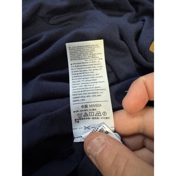 Old Navy Luxe Blue Long Sleeve Round Neck Tunic Shirt Women‎ Size Medium Preppy - Picture 10 of 12